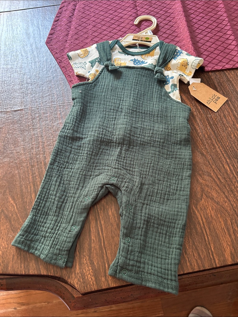 NWT Chick Pea short sleeve shirt and overalls.